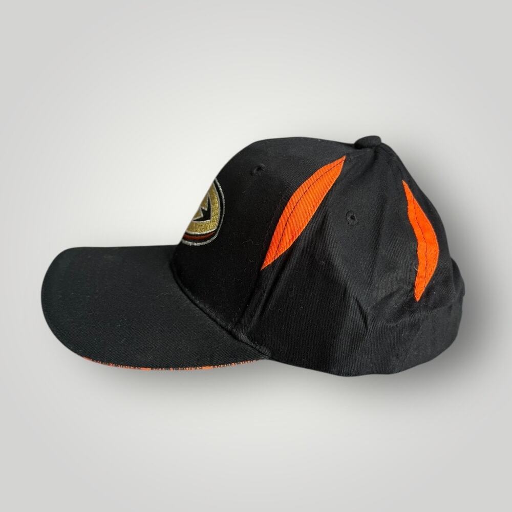 Anaheim Ducks NHL Hat Time Warner Cable Promo Black Orange Adjustable Cap - Picture 4 of 7